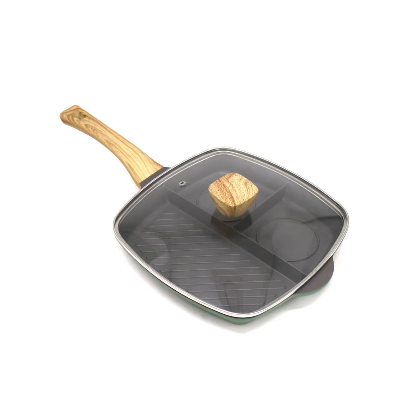 Toolavo Medical Stone 3-in-1 Breakfast Pan – Non-Stick Multi-Functional Pot, Double Bottom, Induction & Gas Stove Compatible, 26cm - Toolavo