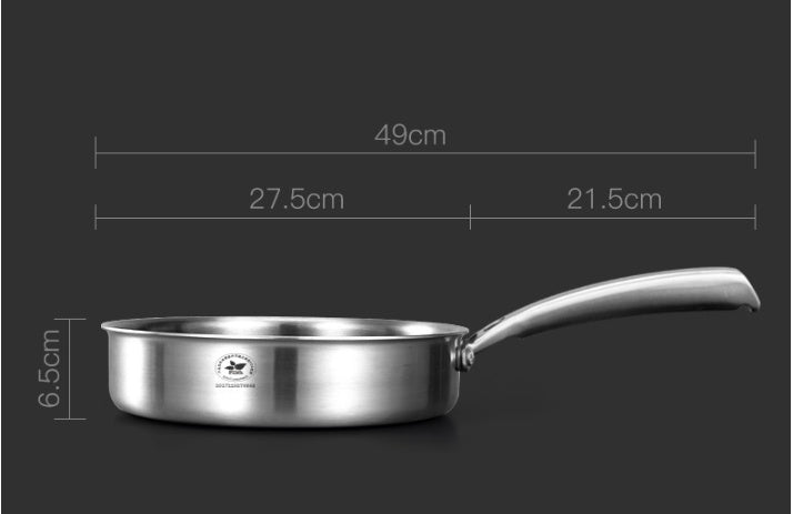 Toolavo 304L Stainless Steel Honeycomb Non-Stick Frying Pan – Smokeless Cooking Skillet with Glass Lid, Multi-Stove Compatible, Durable Everyday Pan for Home Kitchens - Toolavo