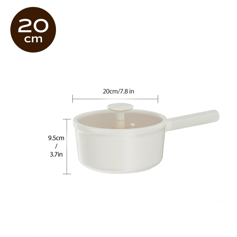 toolavo 2 Piece Aluminum Mini Pots with Detachable Handles & Glass Lids – Space-Saving, Non-Toxic, Multi-Stove Compatible - Toolavo
