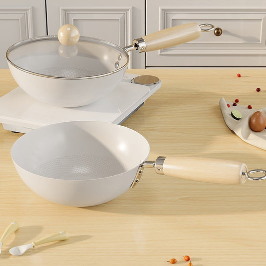 Toolavo Electric Stone Pan – Non-Stick Ceramic Pan with Glass Lid, Flat Bottom Multi-Layer Base, Single-Person Gourmet Cooking (20cm / 24cm) - Toolavo