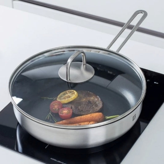 Toolavo 16cm Stainless Steel Pot Lid with Tempered Glass β Universal Kitchen Cover, Heat-Resistant, Durable & Easy-Clean Cookware Accessory - Toolavo
