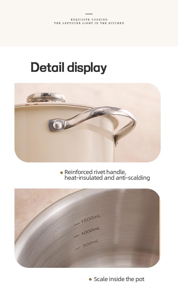 Toolavo Stainless Steel Pot 4-Piece Set – Non-Stick, Easy-Clean Cookware for Gas & Induction Cooking, Includes Saucepans, Casseroles & Steamer - Toolavo