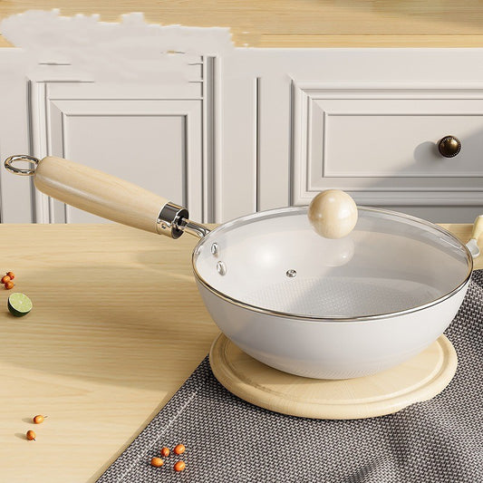 Toolavo Electric Stone Pan – Non-Stick Ceramic Pan with Glass Lid, Flat Bottom Multi-Layer Base, Single-Person Gourmet Cooking (20cm / 24cm) - Toolavo