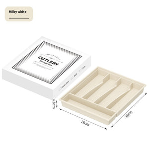 Toolavo Tableware Storage Box – Dustproof Kitchen Organizer with Cover for Utensils & Cutlery