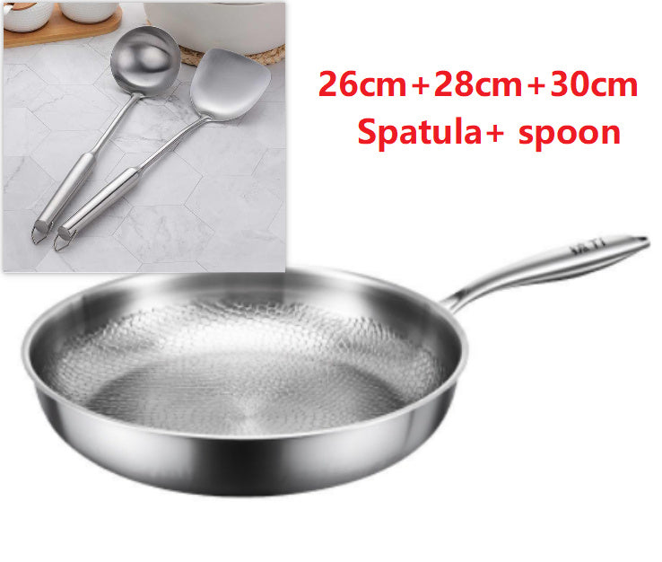 toolavo Pure Titanium Frying Pan – Non-Coated Non-Stick Pan with Glass Lid, Multi-Size Options - Toolavo