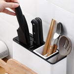 Toolavo Tableware Storage Holder – Plastic Knife & Utensil Organizer Rack for Kitchen Counter & Cabinets