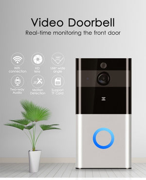 Toolavo Marlboze 720P WiFi Smart Doorbell with PIR Motion Detection & Night Vision