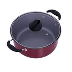 Toolavo 3-Piece Non-Stick Cookware Set – Wok, Soup Pot & Frying Pan with Glass Lid | Gift Box Kitchen Set
