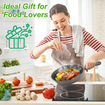 Toolavo 3Pcs Pre-Seasoned Cast Iron Skillet Set – 6in, 8in, 10in Non-Stick Oven Safe Frying Pans for Cooking & Baking