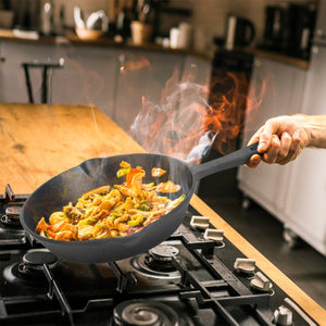 Toolavo 3Pcs Pre-Seasoned Cast Iron Skillet Set – 6in, 8in, 10in Non-Stick Oven Safe Frying Pans for Cooking & Baking