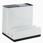 Toolavo Tableware Storage Holder – Plastic Knife & Utensil Organizer Rack for Kitchen Counter & Cabinets