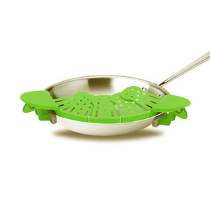 Toolavo Universal Silicone Clip-On Pot Strainer | Anti-Spill Food Grade Pasta, Rice & Fruit Colander Kitchen Gadget