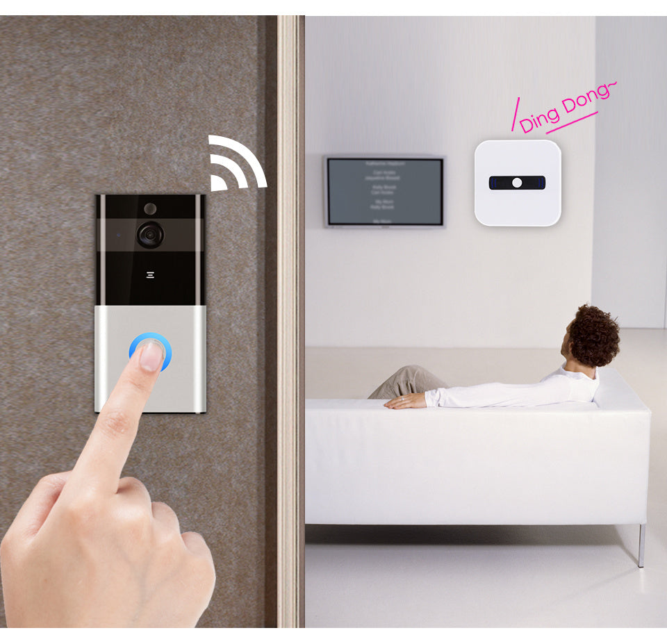 Toolavo Marlboze 720P WiFi Smart Doorbell with PIR Motion Detection & Night Vision