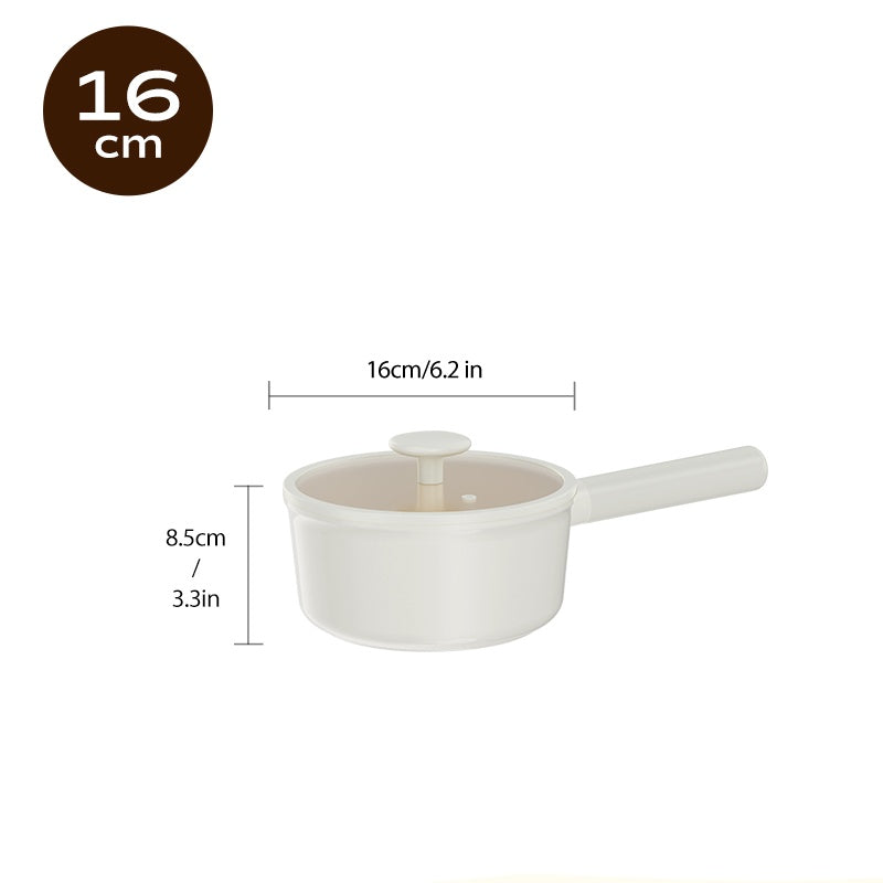 toolavo 2 Piece Aluminum Mini Pots with Detachable Handles & Glass Lids – Space-Saving, Non-Toxic, Multi-Stove Compatible