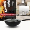 Toolavo Fine Iron Wok – Non-Coated Non-Stick Refined Iron Wok, Chinese Style, Multi-Size Options (30/32/34cm)