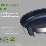 Toolavo Titanium Alloy Stainless Steel 10-Inch PFAS-Free Non-Stick Pan | Dishwasher & Oven Safe Cookware