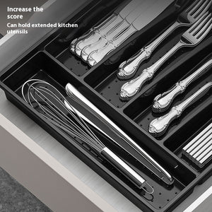 Toolavo Tableware Storage Box – Dustproof Kitchen Organizer with Cover for Utensils & Cutlery