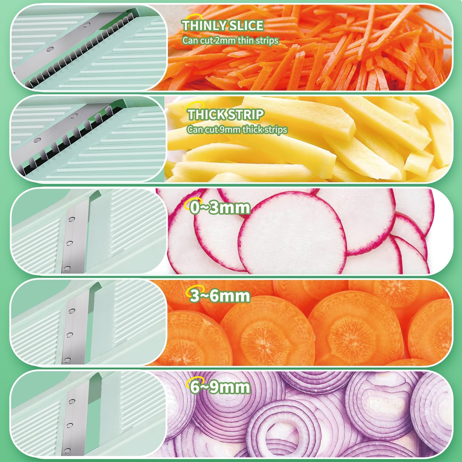 Toolavo Vegetable Cutting Potato Slicer – Multifunctional Fruit Julienne Grater with Handle