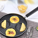 Toolavo Non-Stick Egg Frying Pan – 4-Cup Pancake Pan for Gas Stove | Aluminum Alloy Cookware