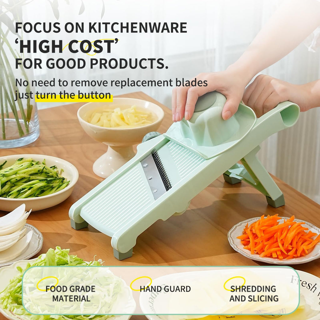 Toolavo Vegetable Cutting Potato Slicer – Multifunctional Fruit Julienne Grater with Handle