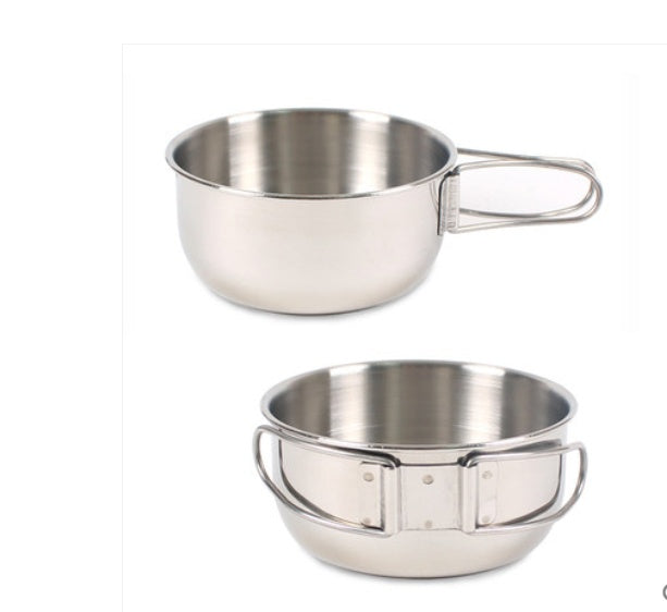 Toolavo 304 Stainless Steel Folding Bowl – Portable Collapsible Outdoor Camping Cup, Durable Picnic &amp; Hiking Bowl, 500ml / 700ml Options - Toolavo