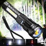 Toolavo White Laser Waterproof Flashlight – 5000mAh Rechargeable Strong LED Light for Outdoor, Camping & Diving