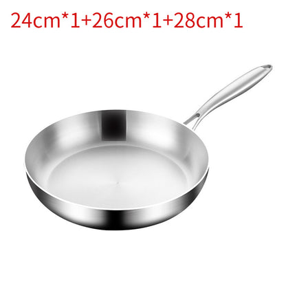 Toolavo 316 Stainless Steel Frying Pan with Foldable Handle – Non-Coated Multi-Layer Base, Induction & Gas Compatible, Modern Design (26–30cm) - Toolavo