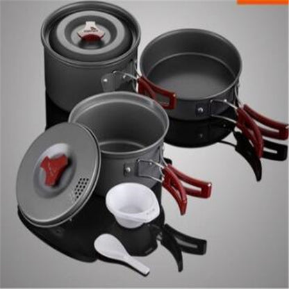 Toolavo Picnic Cookware Set – Lightweight Hard Alumina Camping Pot & Pan Set, Portable Outdoor Cooking Gear - Toolavo