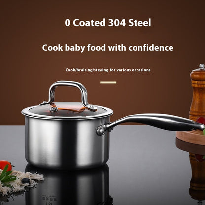 toolavo Non-stick Kitchen Thickened 304 Stainless Steel Pot Set – Durable Soup Pot with Glass Lid - Toolavo