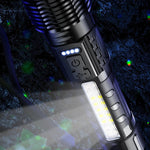 Toolavo White Laser Waterproof Flashlight – 5000mAh Rechargeable Strong LED Light for Outdoor, Camping & Diving