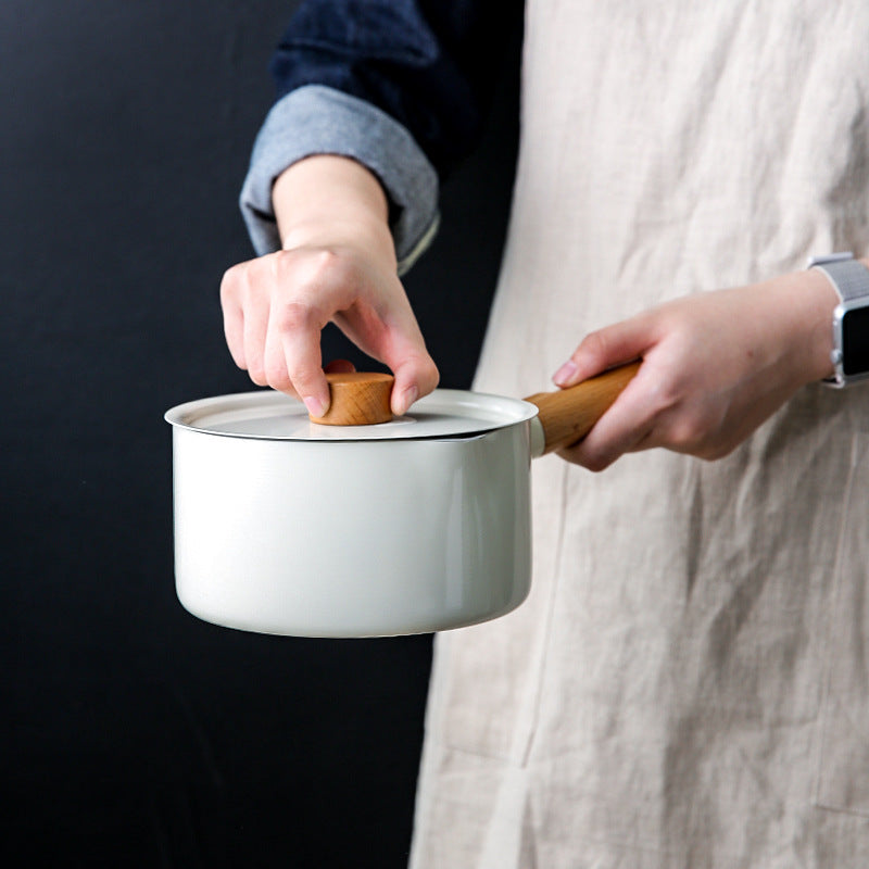 Toolavo 3-Piece Non-Stick Cookware Set – Aluminum Alloy Milk Pan, Frying Pan & Flat-Bottomed Pan with Stainless Steel Lids, Induction Compatible - Toolavo