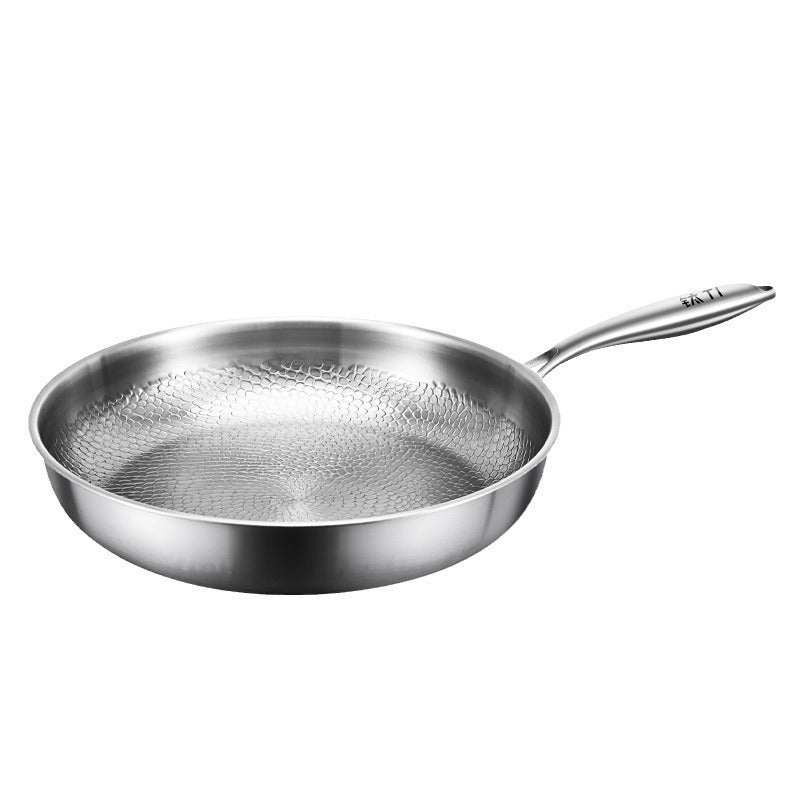 toolavo Pure Titanium Frying Pan – Non-Coated Non-Stick Pan with Glass Lid, Multi-Size Options - Toolavo