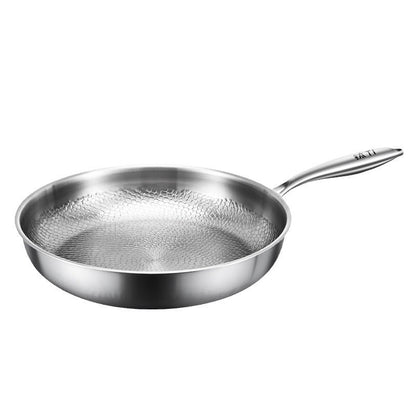 toolavo Pure Titanium Frying Pan – Non-Coated Non-Stick Pan with Glass Lid, Multi-Size Options - Toolavo