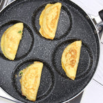 Toolavo Non-Stick Egg Frying Pan – 4-Cup Pancake Pan for Gas Stove | Aluminum Alloy Cookware