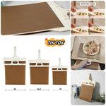 Toolavo 3 Sizes Sliding Pizza Peel Shovel with Wooden Handle – Non-Stick Pizza Paddle & Transfer Board for Baking, Cakes & Bread