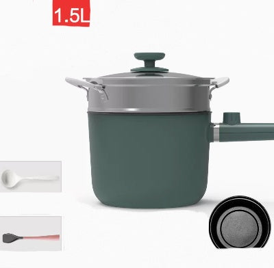 Toolavo Mini Hot Pot Portable Electric Cooking Pot – 1.5L Non-Stick, 600W Small Cooker with Steaming & Frying Function | Travel, Dorm & Compact Kitchen Appliance - Toolavo