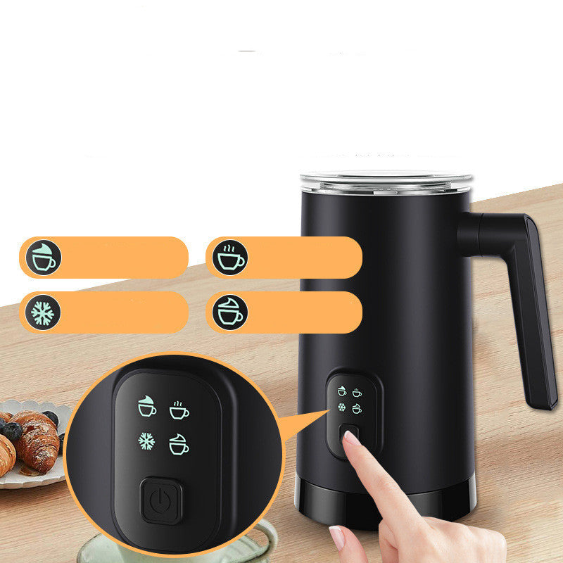 Toolavo Automatic Stainless Steel Electric Milk Frother – Hot & Cold Milk Whipping Machine for Coffee, Latte & Cappuccino