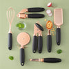 Toolavo Kitchen Household Peeler Gadget – Rose Gold Copper Plating 7PC Stainless Steel Kitchen Tool Set