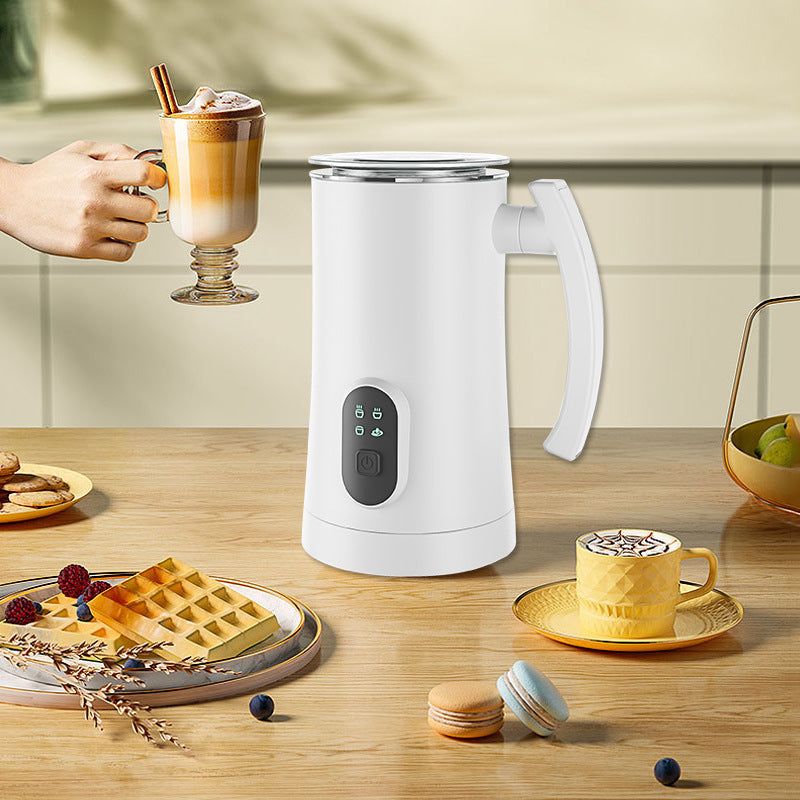 Toolavo Automatic Stainless Steel Electric Milk Frother – Hot & Cold Milk Whipping Machine for Coffee, Latte & Cappuccino
