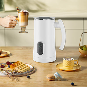 Toolavo Automatic Stainless Steel Electric Milk Frother – Hot & Cold Milk Whipping Machine for Coffee, Latte & Cappuccino
