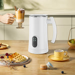 Toolavo Automatic Stainless Steel Electric Milk Frother – Hot & Cold Milk Whipping Machine for Coffee, Latte & Cappuccino