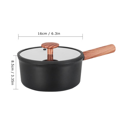 toolavo 2 Piece Aluminum Mini Pots with Detachable Handles & Glass Lids – Space-Saving, Non-Toxic, Multi-Stove Compatible - Toolavo