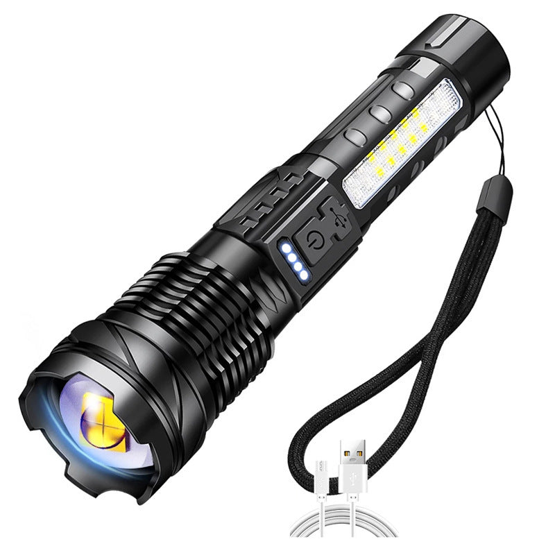 Toolavo White Laser Waterproof Flashlight – 5000mAh Rechargeable Strong LED Light for Outdoor, Camping & Diving