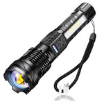 Toolavo White Laser Waterproof Flashlight – 5000mAh Rechargeable Strong LED Light for Outdoor, Camping & Diving