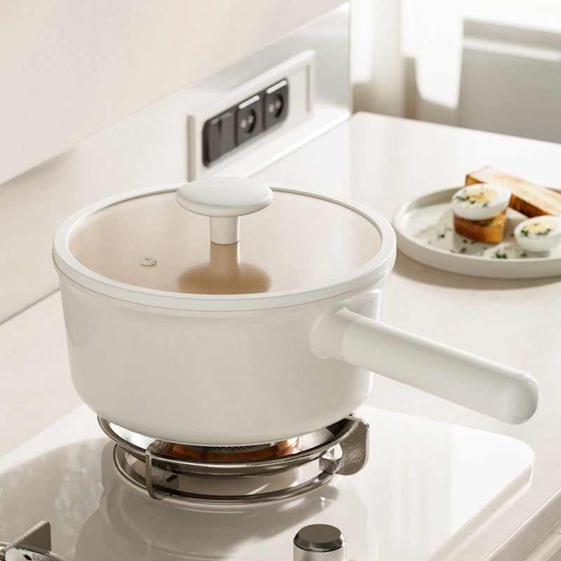 toolavo 2 Piece Aluminum Mini Pots with Detachable Handles & Glass Lids – Space-Saving, Non-Toxic, Multi-Stove Compatible - Toolavo