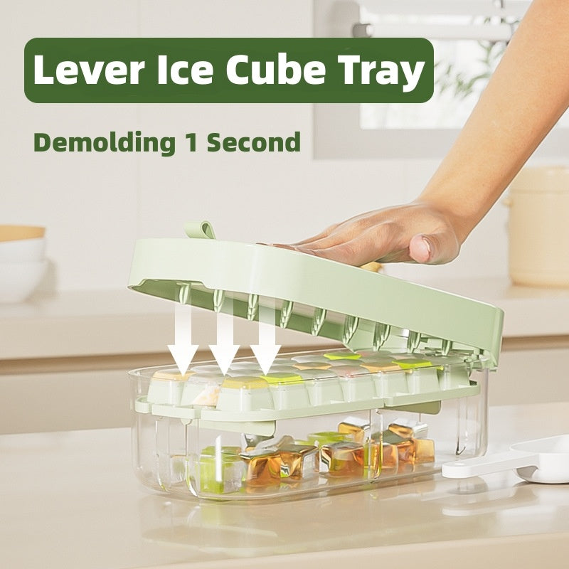 Toolavo Ice Cube Tray with Storage Box & Shovel – High-Capacity Food-Grade Ice Box for Quick Freezing & Easy Release