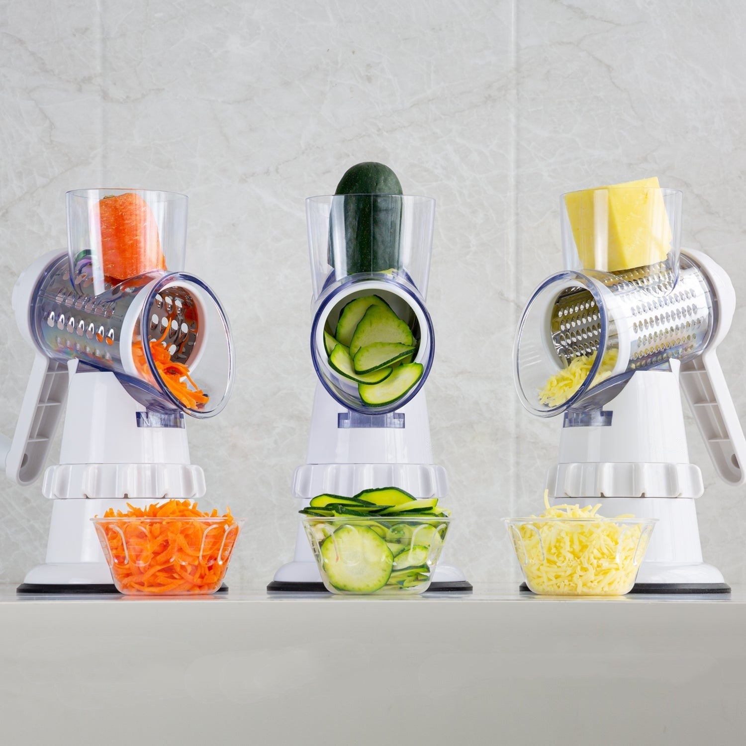 Toolavo 3-in-1 Vegetable Slicer – Manual Grater, Mandolin Shredder & Potato Cutter | Multi-Function Kitchen Gadget