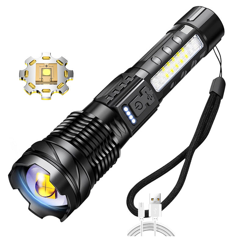 Toolavo White Laser Waterproof Flashlight – 5000mAh Rechargeable Strong LED Light for Outdoor, Camping & Diving