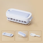 Toolavo Ice Cube Tray with Storage Box & Shovel – High-Capacity Food-Grade Ice Box for Quick Freezing & Easy Release