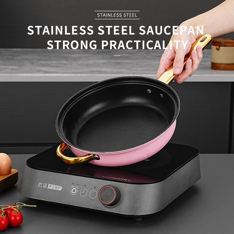 Toolavo Gold Dual-Sided Stockpot 12-Piece Set – Colorful Stainless Steel Cooking Pots for Modern Kitchens - Toolavo